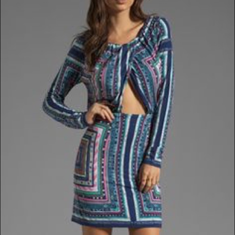 Mara Hoffman Ruched Keyhole Cut out Jersey Dress